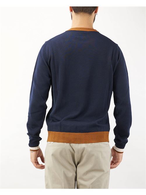 Wool sweater with contrasting profiles Manuel Ritz MANUEL RITZ | Sweater | 3732M54024385189